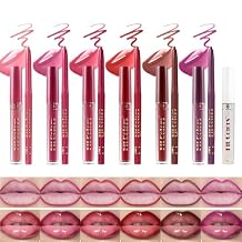 sam sugar 6 Lip Liner + 7 Lip Gloss Set Smooth Long-Lasting Lip combom Kit Hydrating Lip Gloss Liquid Lipstick for Women & Girl(Glossy)