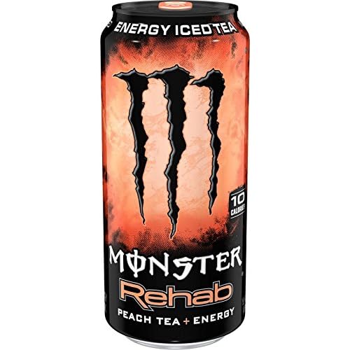Monster Energy Rehab Tea 15.5ounce cans Peach, 12 Cans