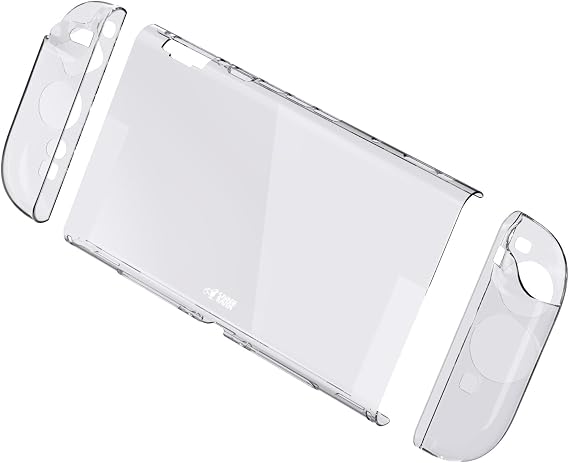 Savage Raven by Skull & Co. Split Case for Nintendo Switch 2 2025: Full Protection Case with Soft TPU Grip Protective Cover for Joy-Con, Hard PC Cover for the Console- Crystal Clear