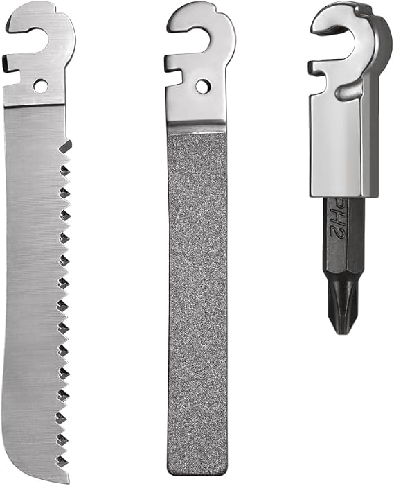 Roxon FT01 Build Your Own Multitool Accessory for Flex Multitool (3 pcs A Set Included Tapered Saw & Diamond File (Coarse + Fine) and 1/4" Bit Adapter) Replaceable Tools