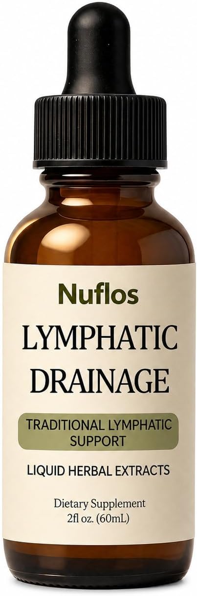 Nuflos Lymphatic Drainage Drops, Daily Liquid Formula, 2 fl oz