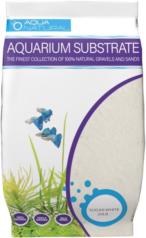 Aqua Natural Substrate, Sugar White Sand, 20lb | Aquascaping, Aquariums, Vivariums, Terrariums