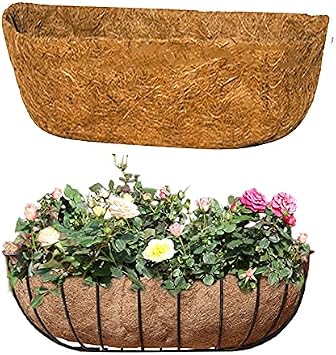 Trough Coco Fiber Replacement Liner,Coco Liner for planters,Coco Liners for Window Box/Hanging Trough Planter,Coconut Coir Planter, Garden Flower Vegetables Pot (30 Inch)