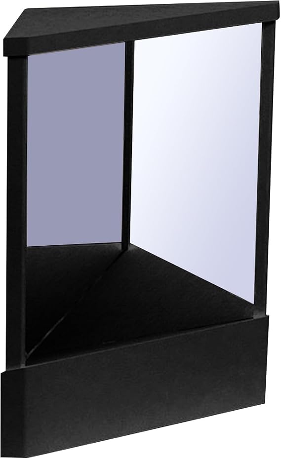 Non-Reversing Mirror, True Image Reflection, Precision True Images Real Reflection, Precision Glass Viewing Angle, Makeup Vanity Non-Magnifying Tabletop Beauty Mirror (Black, Small)