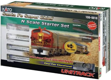 Kato USA Model Train Products N Scale Santa Fe Super Chief Starter Set