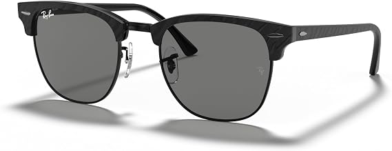 Ray-Ban RB3016 Clubmaster Classic Square Sunglasses for Men for Women | In Tortoise On Gold, Grey On Black & Green On Gold. Polarized options available. Premium acetate frame.