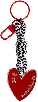 UO Keychain with Message, Passion Red, S, You and me
