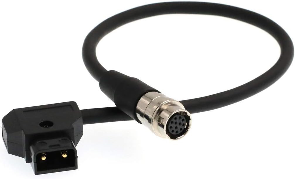 B4 ENG Lens Power Cable V Lock D-Tap to Hirose 12 Pin for Fujinon Nikon Angenieux Schneider Lens Servo 30cm