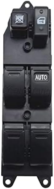 Car Power Window Control Switch for Toyota Hilux Dual Cab LN167 Prado 90 Series, Black, Push Button, Manual Operation