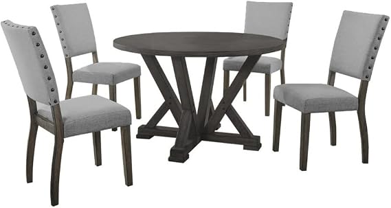 Best Master Furniture 5 Piece Dining Table Set Gray