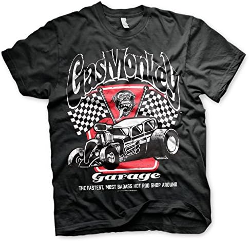 Gas Monkey Garage Officially Licensed Merchandise Badass T-Shirt (Black), Large