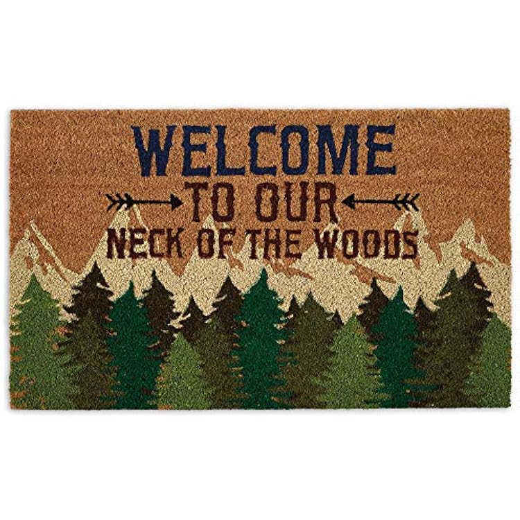 DII Natural Coir Doormat Outdoor Welcome Mat, 17x29, Woods