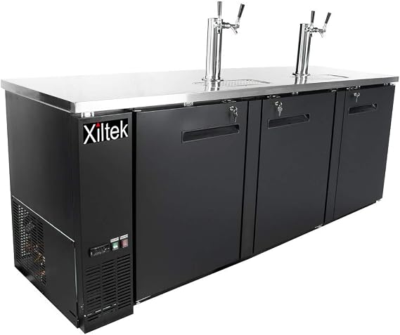 New 72 Kegerator/Beer Dispenser with (2) Double Tap