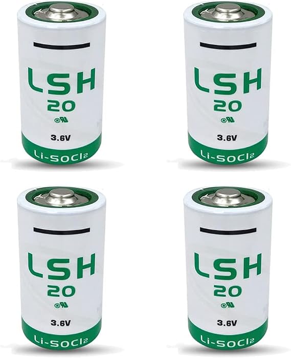 (4-Pack LSH20 3.6 Volt D 13000mAh Lithium Battery for LSH20 Battery ER34615M Lithium Battery Non-Rechargeable