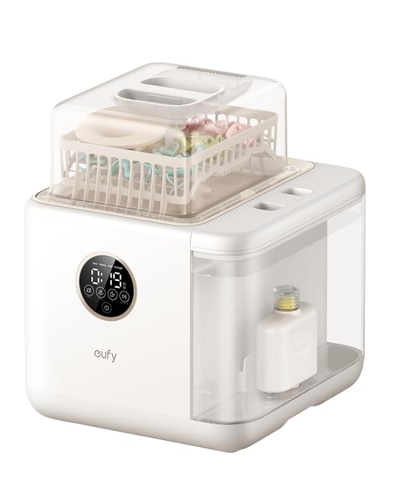 eufy Security S1 Pro Baby Bottle Washer, Sterilizer & Dryer, Water Softener | Built-in Water Softener, 3D HydroBlast Cleaning, 212F Steam Sterilizer, Fast Drying, Hands-Free