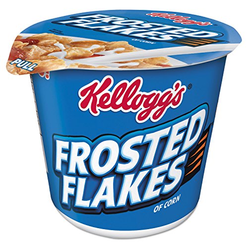 Kelloggs Frosted Flakes Breakfast Cereal, 2.1 oz. Single-Serve Cup, 6 CupsBox