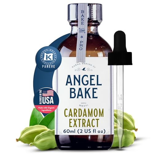 Pure Cardamom Extract for Baking and Mixology - 100 Servings Premium Natural Flavoring for Cooking, Desserts, and Beverages - Kosher, Keto Friendly, Vegan & Gluten-Free 2 Oz Extract with Latex-Free Dropper