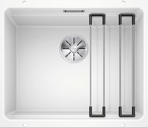 BLANCO ETAGON 500-U – Granite Kitchen Sink for 60 cm Wide Base Units – Undermount – Made of SILGRANIT – White – 522231