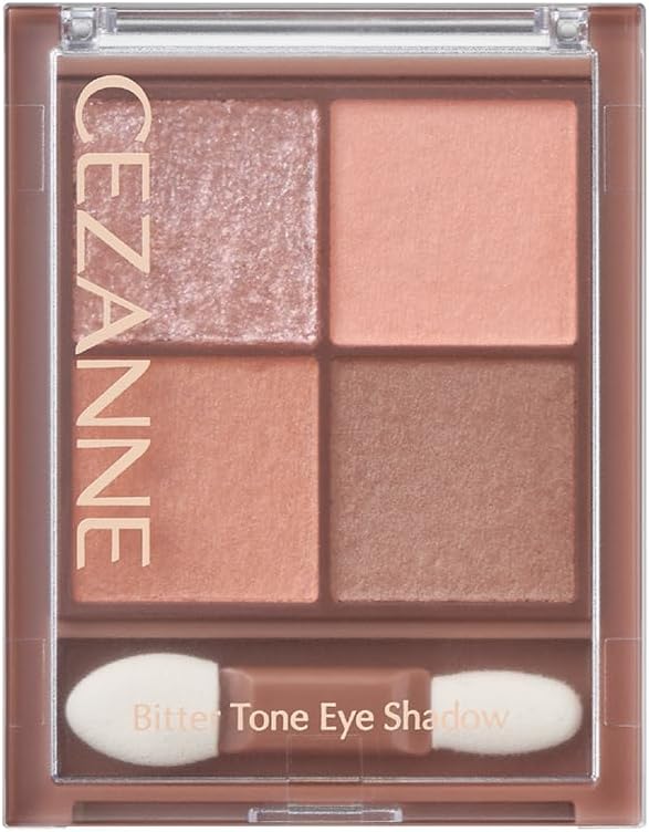 Cezanne Bitter Tone Eye Shadow 02 Dry Rose, 0.16 oz 4.5 g, Sheer Mat, Rich Brown