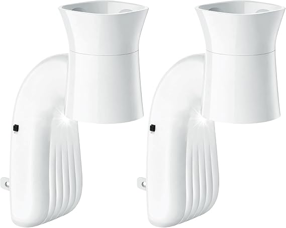 2 Pack Wall Fragrance Plug in with Night Light, White