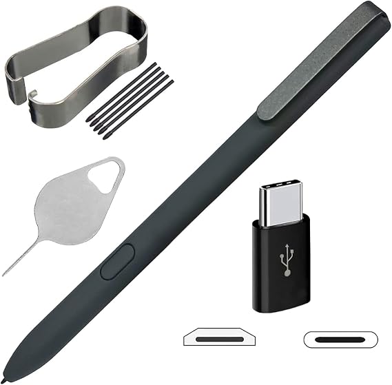 Tab S3 Pen Replacement EJ-PT820BBEGUJ Stylus for Samsung Galaxy Tab S3 9.7 inch SM-T820 SM-T825 SM-T825Y with TAB S3 Touch S Pen Tips T820 Pen Nibs Tweezer with Needle Repair Part Accessories (Black)