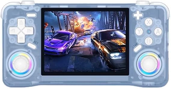 Retro Handheld Game Console - Open Source Linux System, 3.5-inch Full-Lamination Screen, 18000+ Classic Games, 4000mAh Battery Portable Handheld (Glacial Blue)