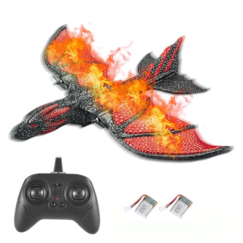 GoolRC Remote Control Plane RC Airplanes 2.4Ghz Remote Control Airplane with Gyro Stabilizer, EPP Foam Glider Toy for Beginners Adults 2 Batteries