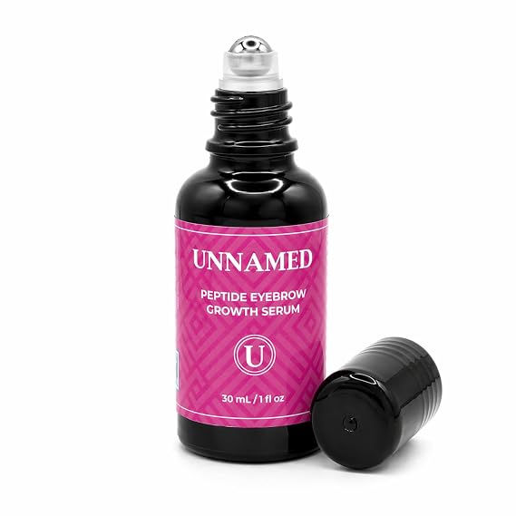 UNNAMED Peptide Eyebrow Growth Serum with 6X More Active Ingredients - Brow Serum for Thicker Fuller Brows, Sparse Thinning and Over-Plucked - 30ml Roller Ball