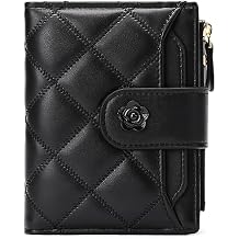 RNIEGA Small Wallets for Women Leather Bifold Wallet Women RFID Blocking Purse Credit Card Holder with 15 Card Slots and ID Window Coin Pocket