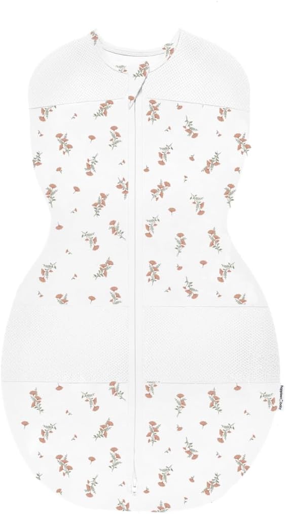 Happiest Baby Sleepea Organic Cotton Baby Swaddle, X-Large | Organic Cotton, Breathable, Hip Healthy, Arms-Out Transition, Two-Way Zipper, Doctor Designed
