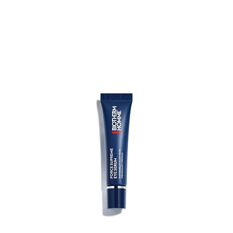 Biotherm Homme Force Supreme Eye Serum for Men, Helps Fight Wrinkles, Dark Circles and Puffy Eyes, Enriched with Blue Algae & Pro-Xylane, Resurfaces and Firms the Skin Around the Eye Area 0.5 Fl. Oz.