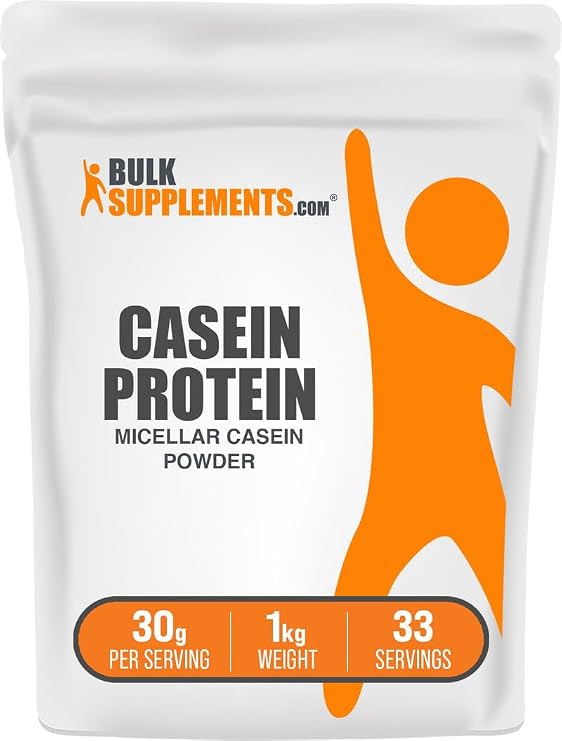 Casein Protein Powder - Micellar Casein Powder, Slow Digesting Protein - Unflavored & Gluten Free, 30g per Serving, 1kg (2.2 lbs) (Pack of 1)