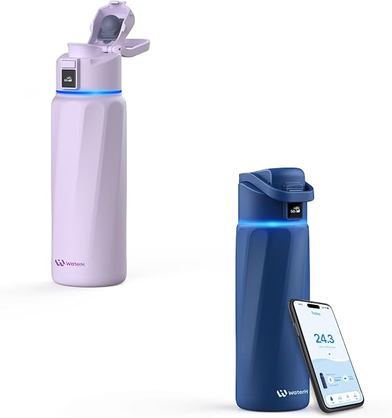 Boost 32 oz Smart Water Bottle Purple + Boost 24 oz Bottle Blue Bundle