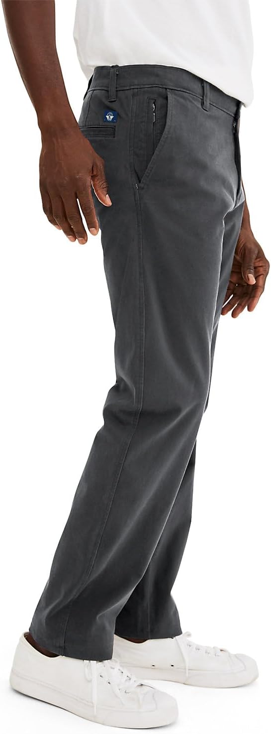 DOCKERS Men's Athletic Fit Smart 360 Flex Ultimate Chino Khaki Pant