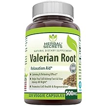 Herbal Secrets Valerian Root 500 Mg Supplement | Veggie Capsules | Non-GMO | Gluten-Free | Made in USA (1 Pack, 120 Count)