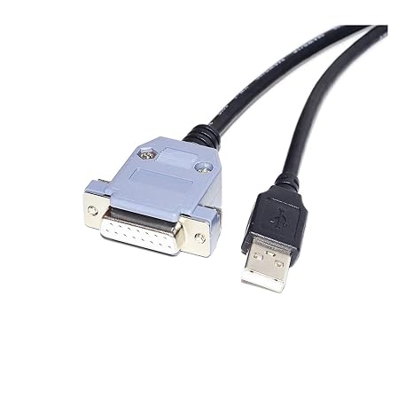 USB to DB15 Game Port Adapter Cable for Extreme Digital 3D Game JoystickE, 0.5M, Black