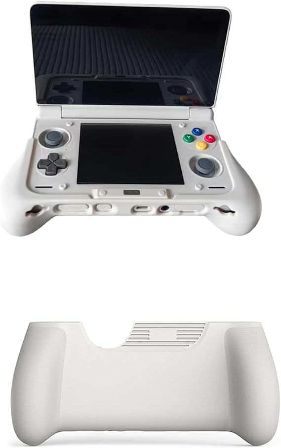 Grip Case for AYN THOR, Handheld Game Console Grip Shell, Ergonomic Handheld Controller Stand Holder, Non-Slip (grey)