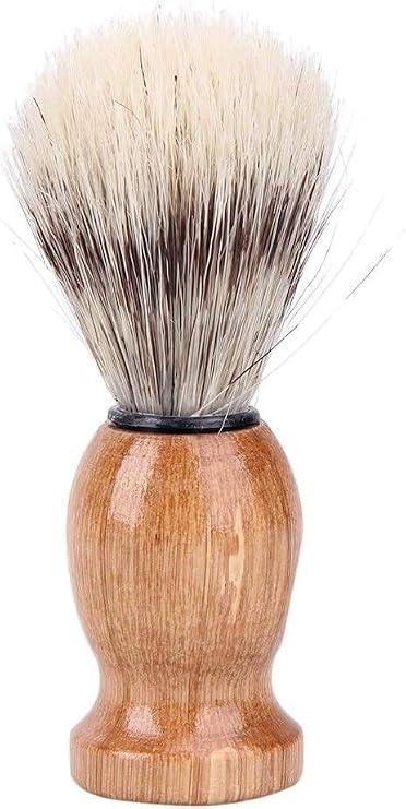1Pc Brown Badger Hair Men's Shaving Brush Barber Salon Beard Cleaning Comfortable and Environmentally Shaving Brushes,Men's