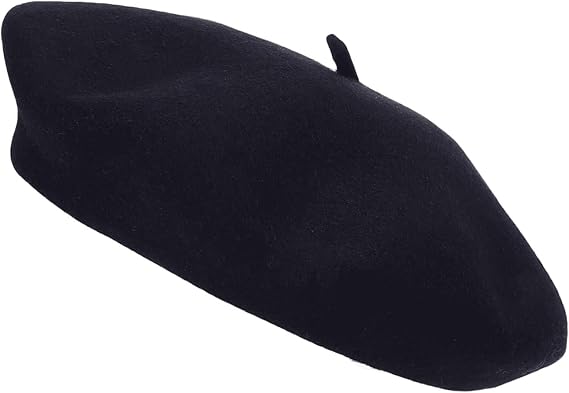 Wool Blend Beret Hat – Classic French Style, Soft Warm Unisex Winter Cap for Men & Women