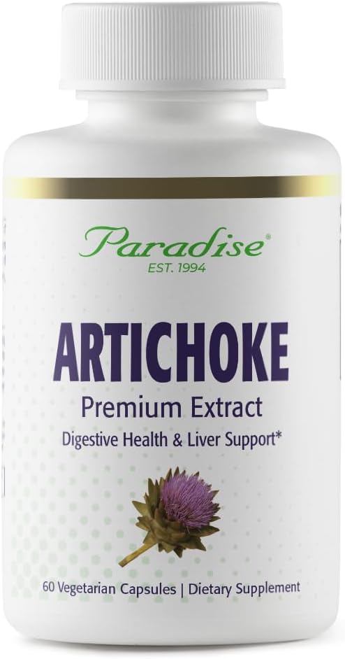 Paradise Herbs Artichoke Extract 250 mg, Whole Spectrum, 60 Capsules