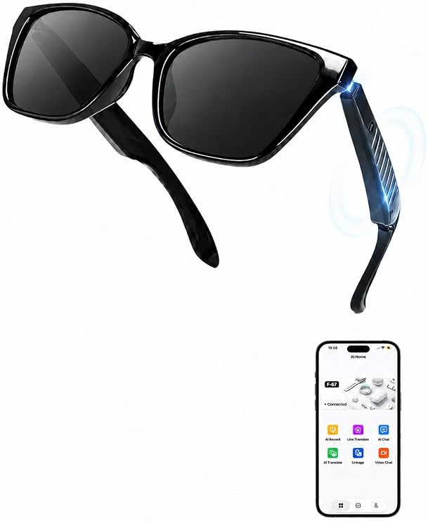 Smart glasses with Bluetooth Audio, UV400 Lenses Sunglasses