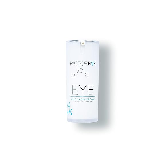 FACTORFIVE Eye and Lash Cream with Human Derived Apidose Stem Cell Growth Factors for Anti-Wrinkle, Collagen Boost, and Acne Scarring Repair.