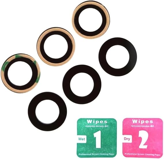 Back Camera Lens Glass Replacement with Adhesive for Apple iPhone 6 4.7 and iPhone 6S 4.7 (Pack of 3)