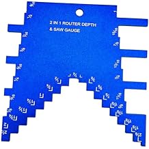 2 in 1 Router Depth and Saw Gauge, Aluminum Step Depth Gauge,Router Depth Gauge for Router and Table Saw