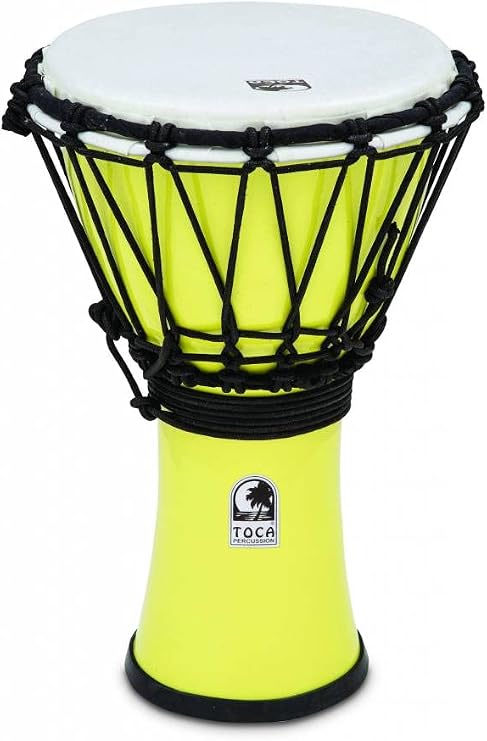 Toca TFCDJ-7PY Colorsound 7-Inch Djembe, Pastel Yellow
