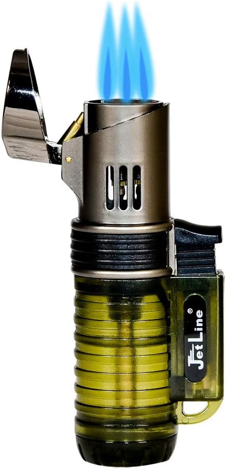 Jetline Pocket Torch Lighter - Triple Flame (Green)