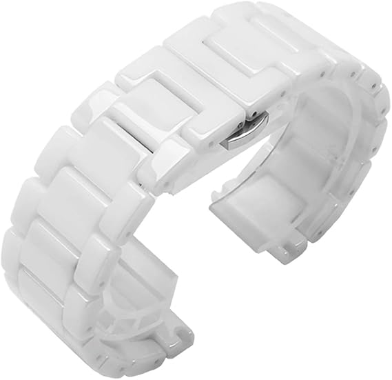 Seramik Saat Kordonu Evrensel Kayış Hızlı Serbest Bırakma Pimleri Kelebek Toka Dağıtım Toka Bilezik 14 mm 16 mm 18 mm 20 mm 22 mm Beyaz Siyah
