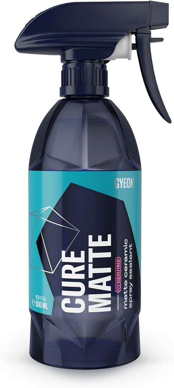 GYEON Cure Matte Ceramic Spray Sealant for Matte & Satin Paint | SiO2 ceramic spray sealant adds water beading and slickness to matte, satin, and PPF without altering the flat finish 500ml