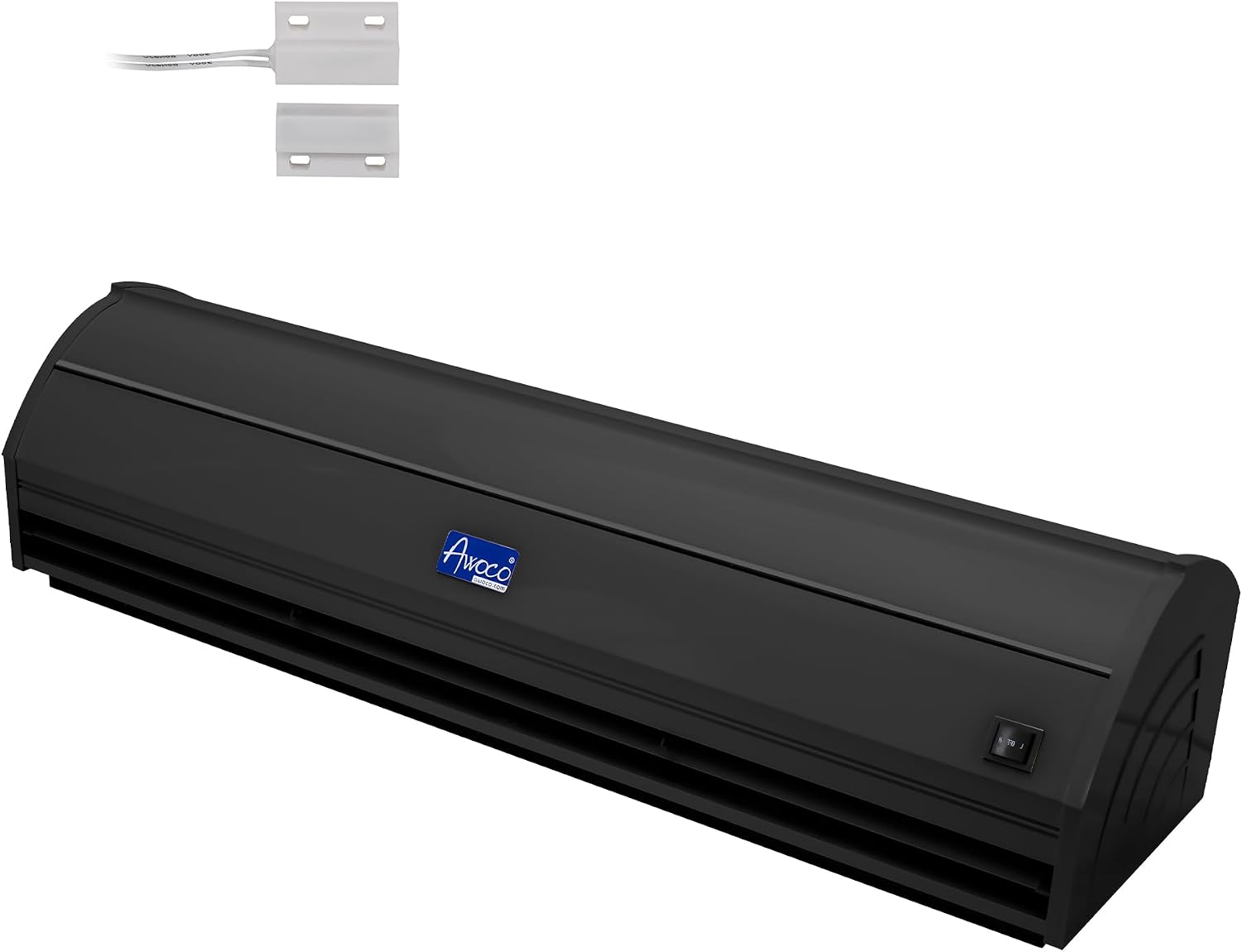 Awoco 72 Black Elegant 2 Speeds 1800 CFM Indoor Air Curtain, CE Certified, 120V Unheated with an Easy-Install Magnetic Door Switch 72