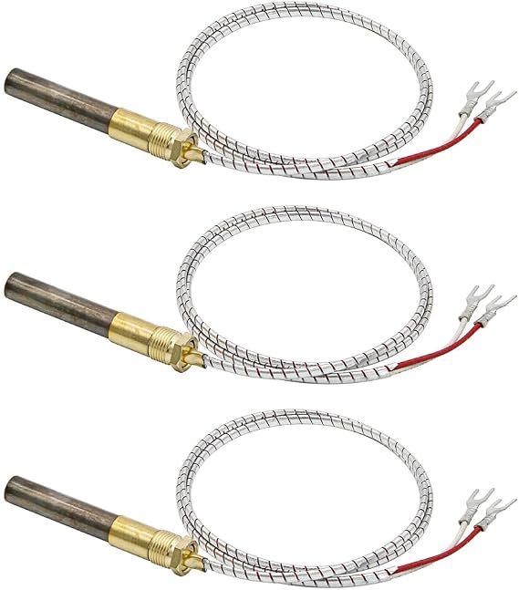 36In 750mv Thermopile Fit for Heat Glo Heatilator, 750℃ Millivolt Thermocouple Replace for Fireplace Parts Q313A, 3PCS